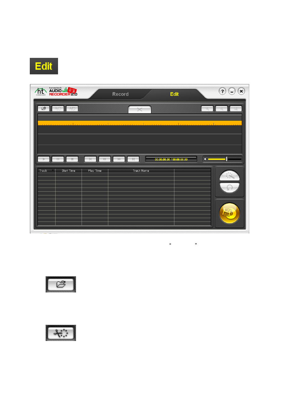 Edit | Honestech Audio Recorder 2.0 Deluxe User Manual | Page 26 / 49