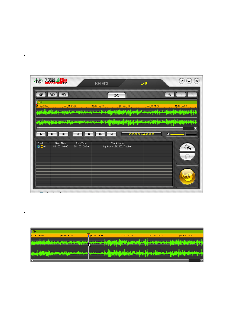 1 split options | Honestech Audio Recorder 2.0 Deluxe User Manual | Page 29 / 49