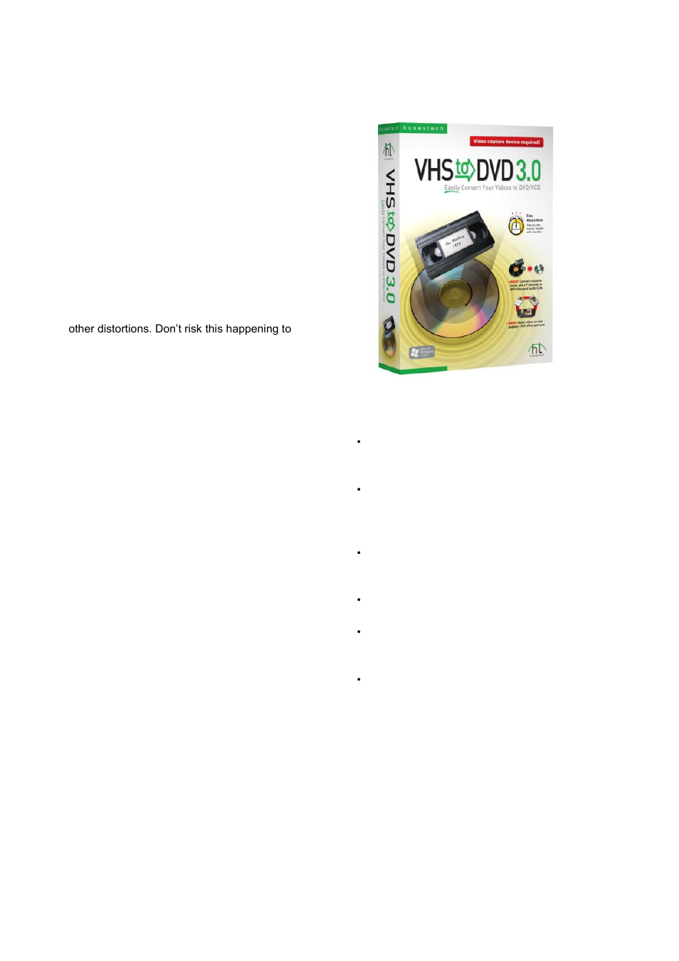 Vhs to dvd 3.0, Honestech | Honestech Audio Recorder 2.0 Deluxe User Manual | Page 39 / 49