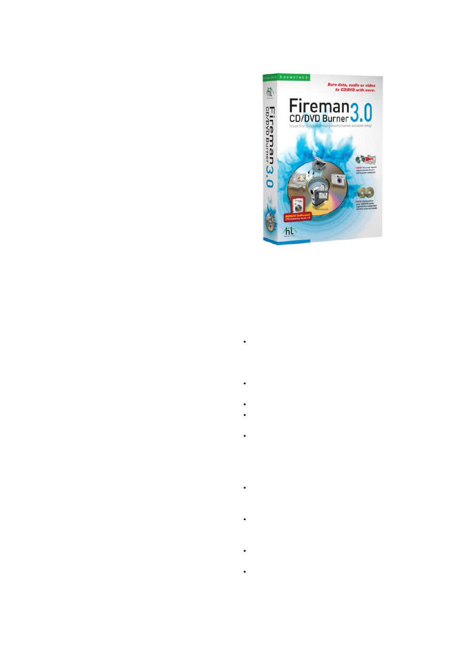 Fireman cd/dvd burner 3.0, Honestech | Honestech Audio Recorder 2.0 Deluxe User Manual | Page 42 / 49