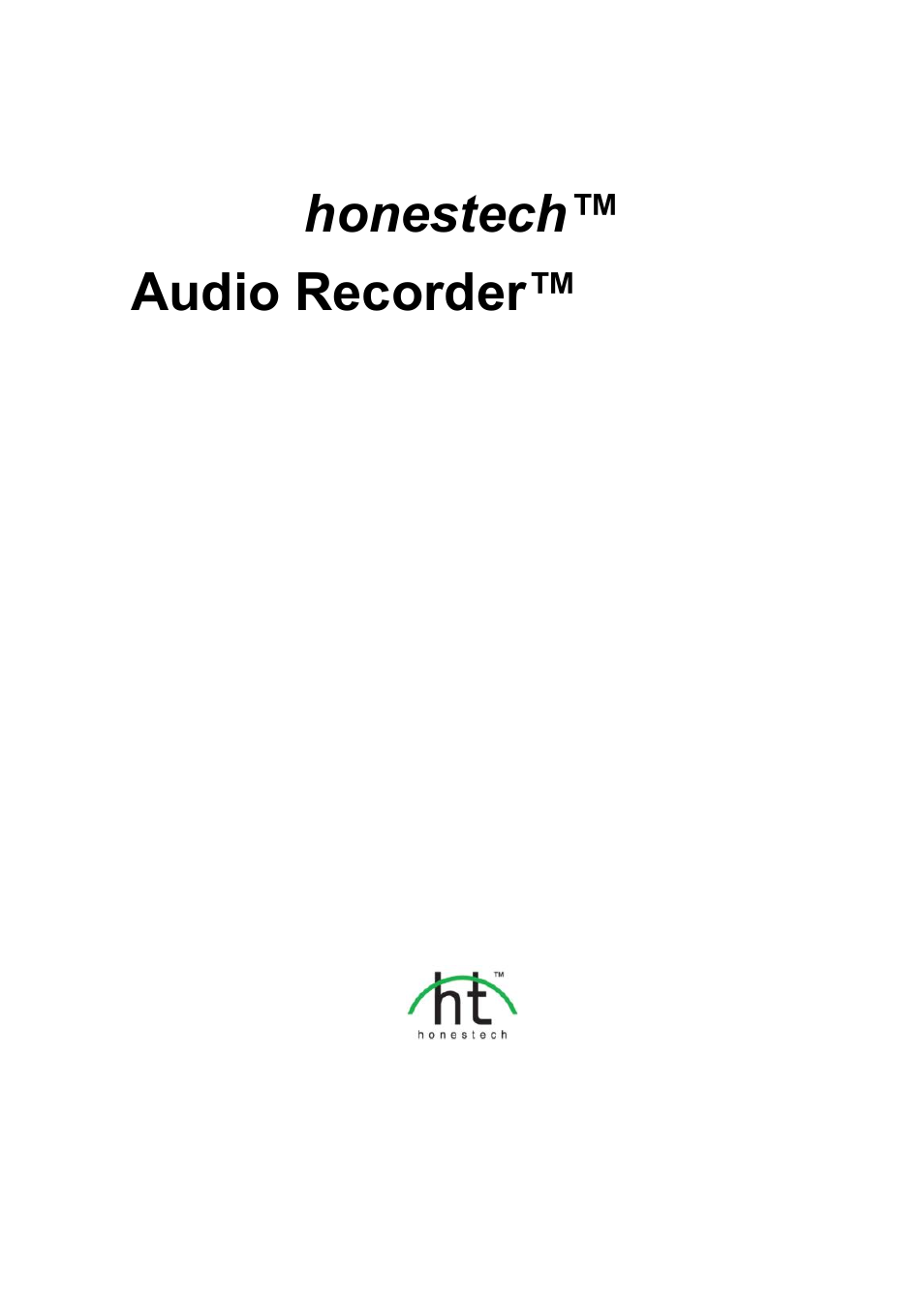Honestech Audio Recorder 3.0 Plus User Manual | 43 pages