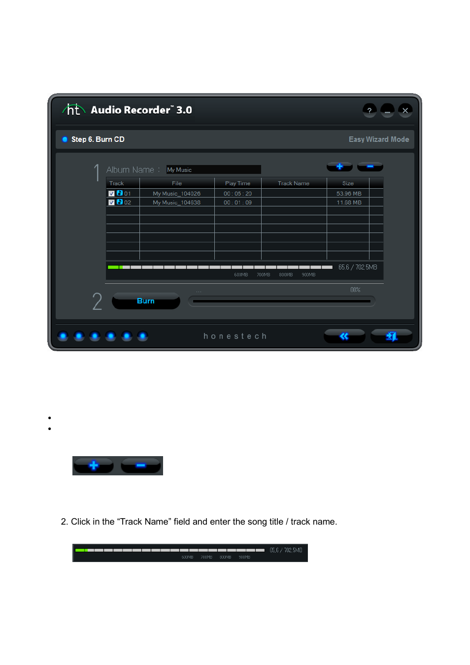 Honestech Audio Recorder 3.0 Plus User Manual | Page 22 / 43