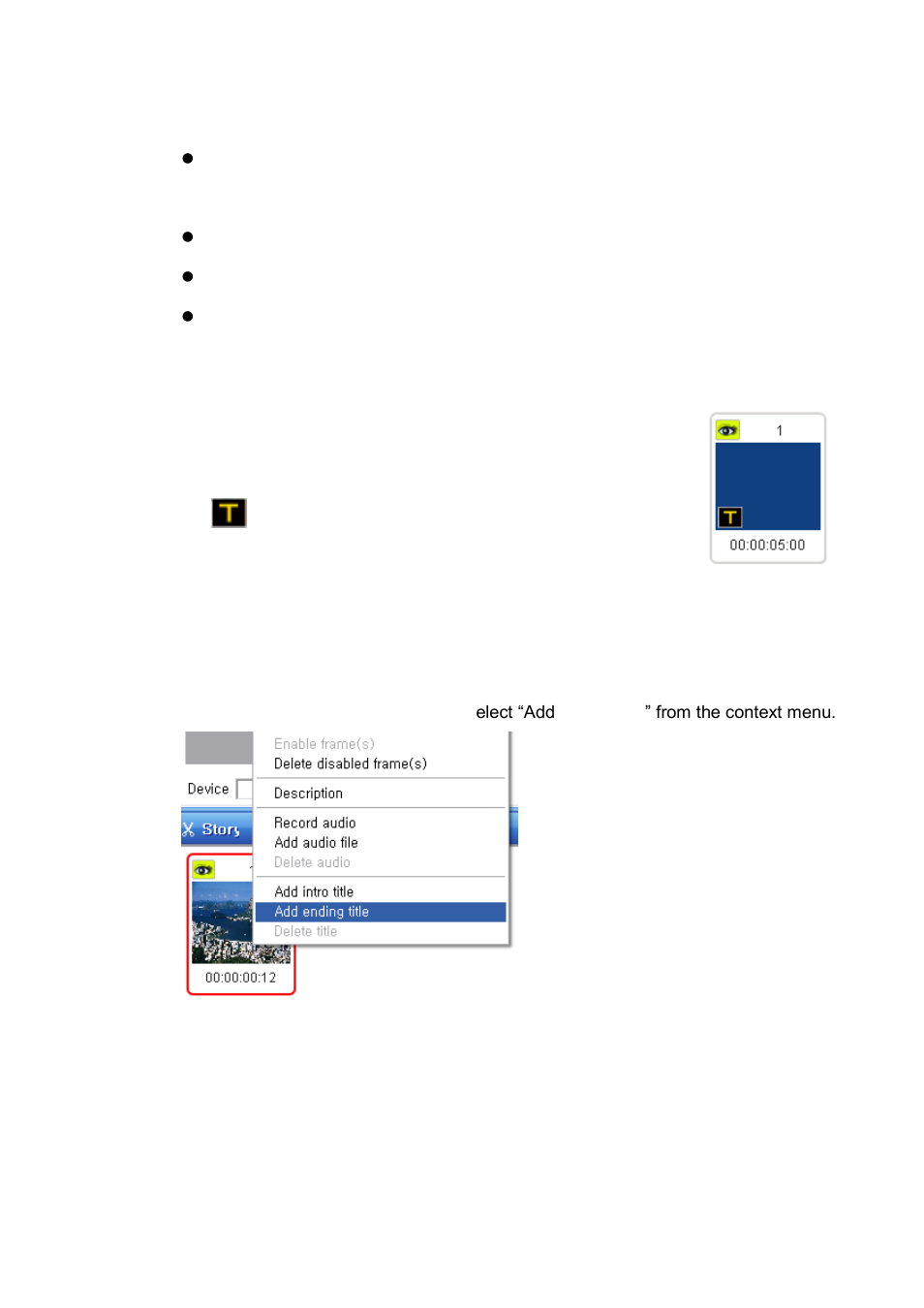 Add ending title | Honestech Claymation Studio User Manual | Page 32 / 64