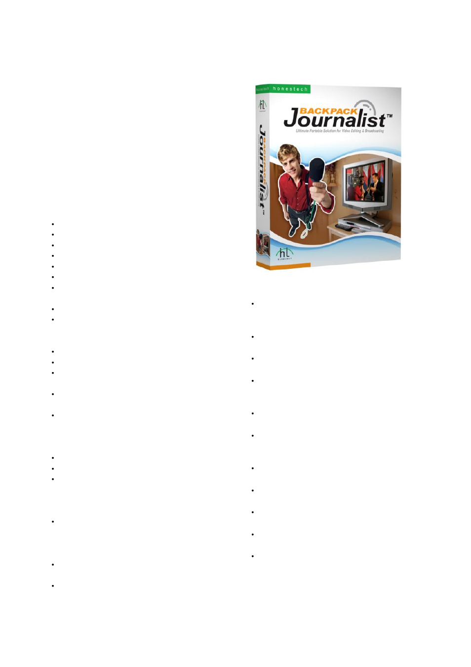 Backpack journalist, Honestech | Honestech Claymation Studio User Manual | Page 63 / 64