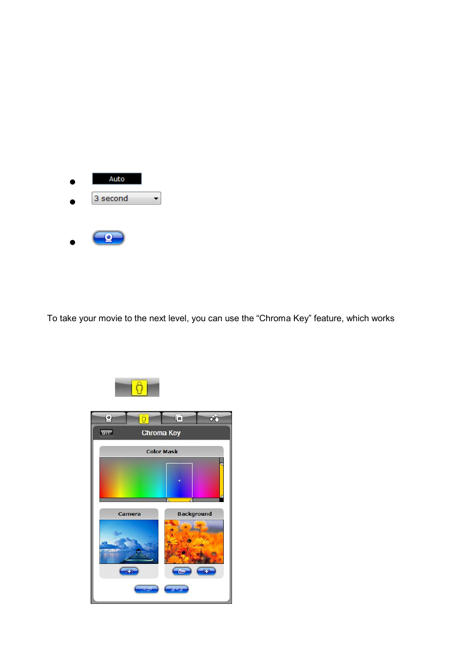 Auto capture, Chroma key | Honestech Claymation Studio 2.0 User Manual | Page 24 / 56