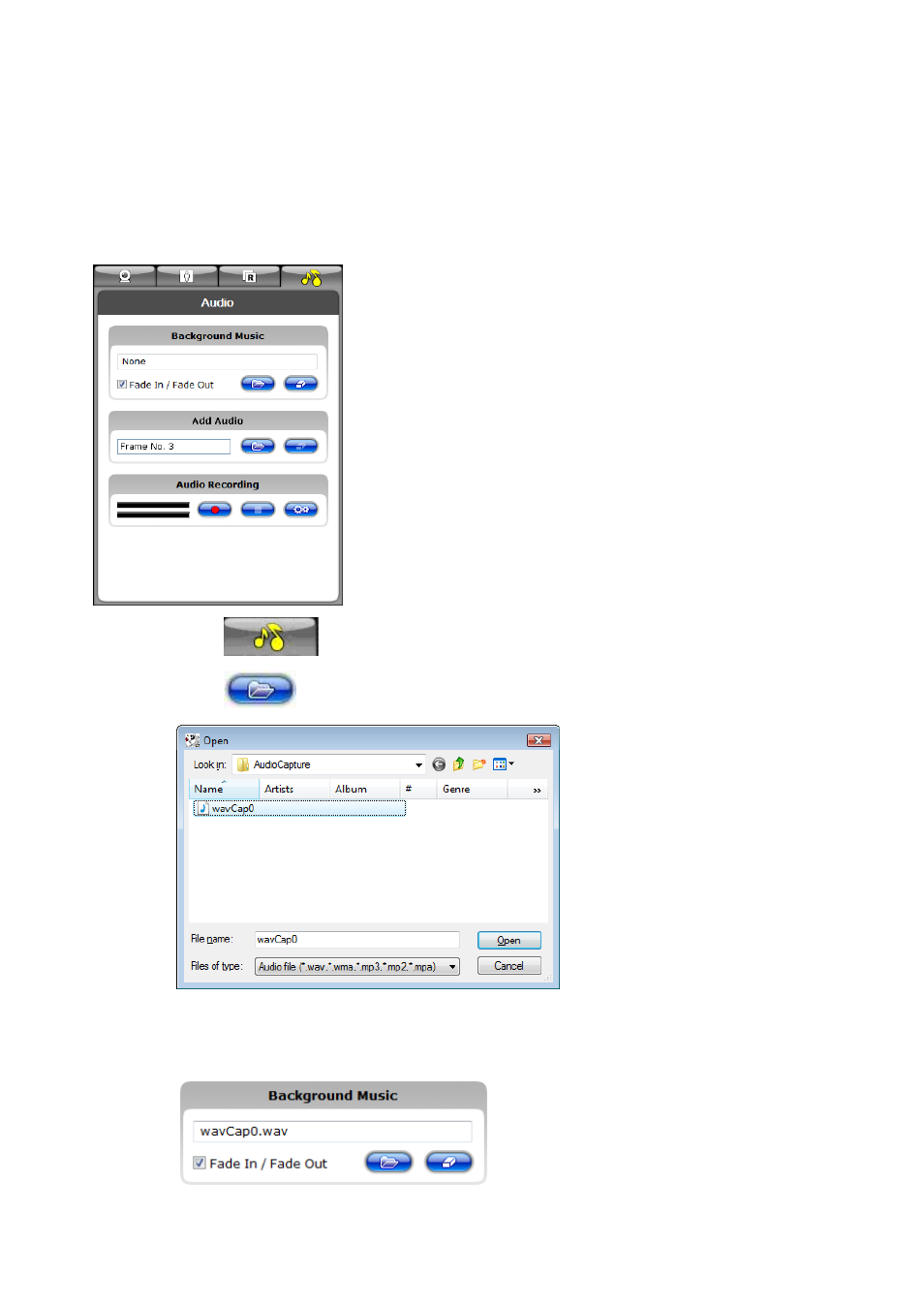 Add background music | Honestech Claymation Studio 2.0 User Manual | Page 36 / 56