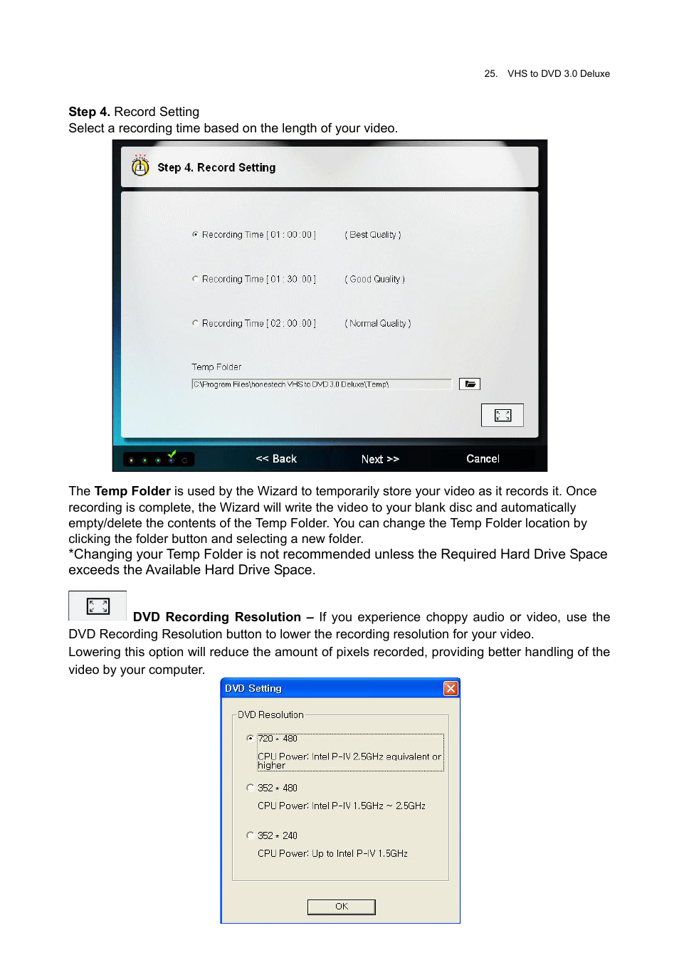 Honestech VHS to DVD 3.0 Deluxe User Manual | Page 25 / 83