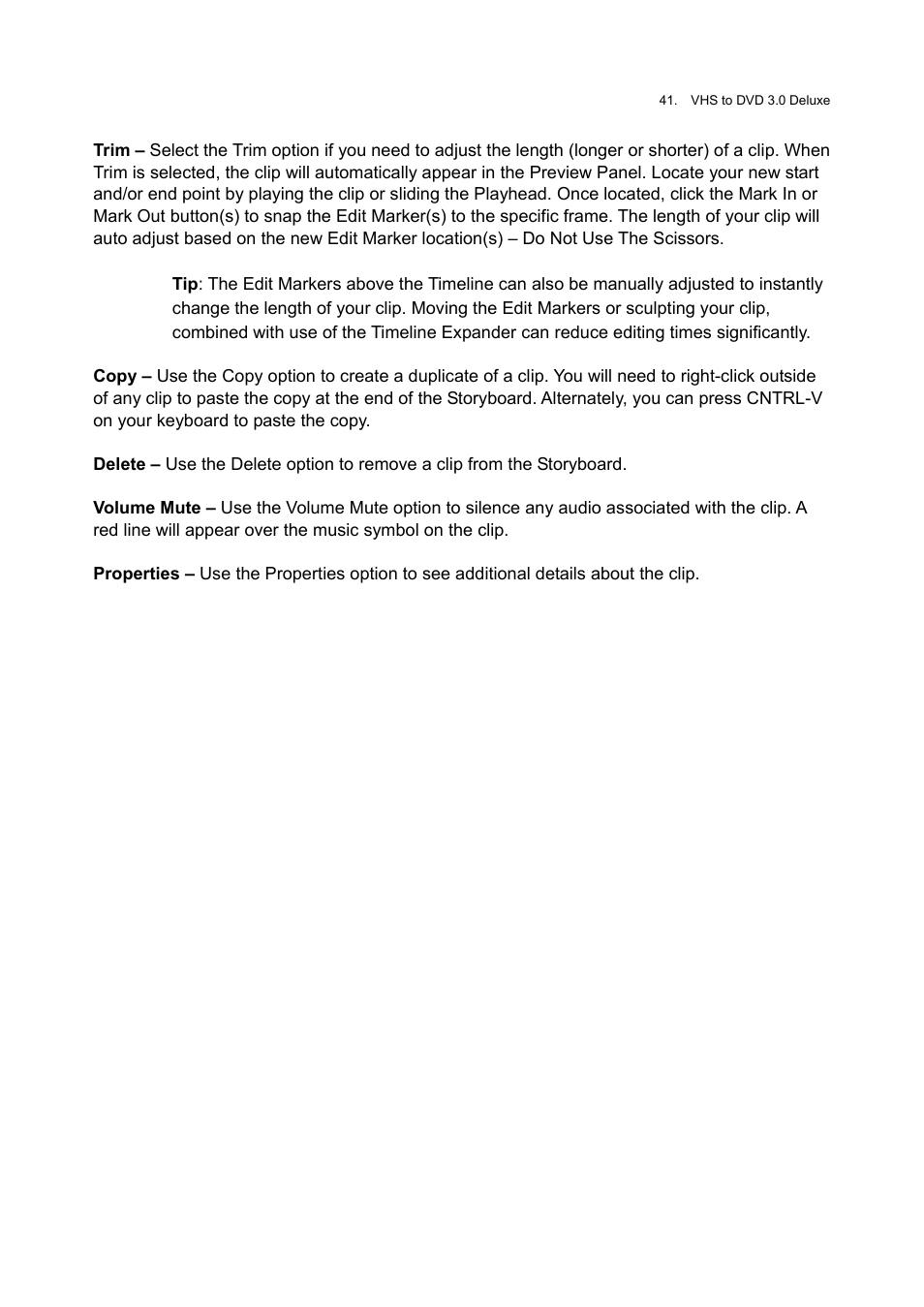 Honestech VHS to DVD 3.0 Deluxe User Manual | Page 41 / 83