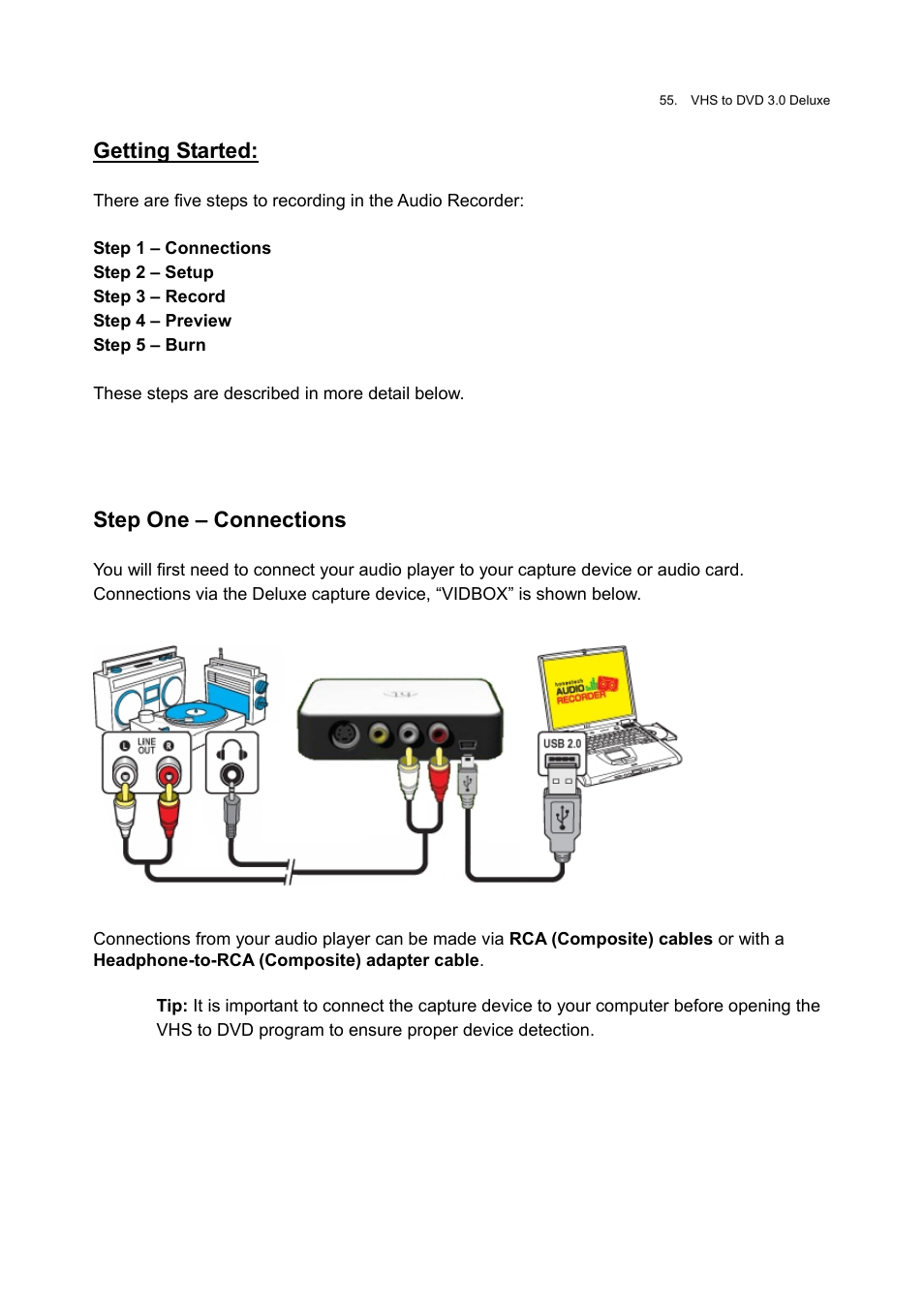 Honestech VHS to DVD 3.0 Deluxe User Manual | Page 55 / 83