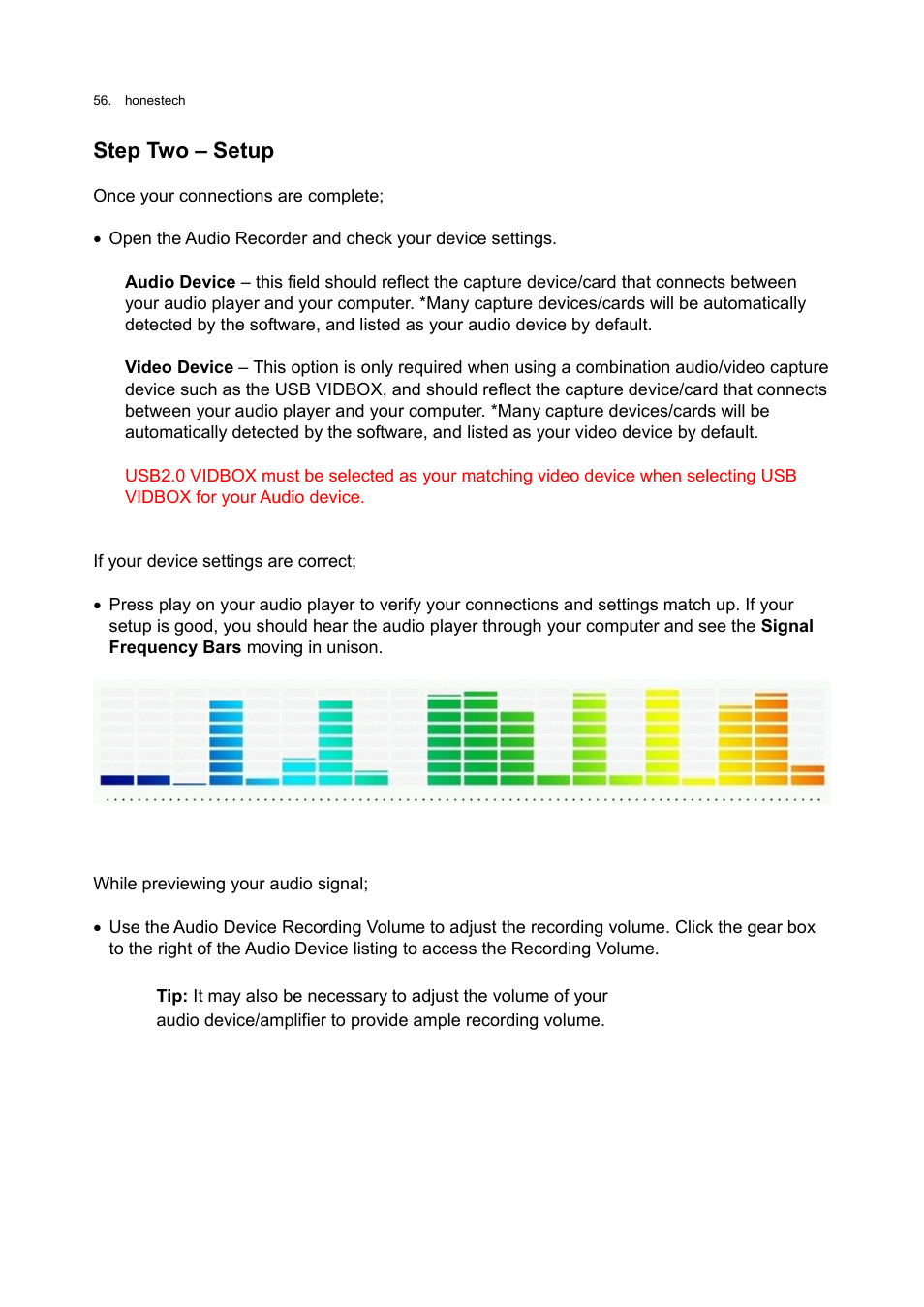 Step two – setup | Honestech VHS to DVD 3.0 Deluxe User Manual | Page 56 / 83