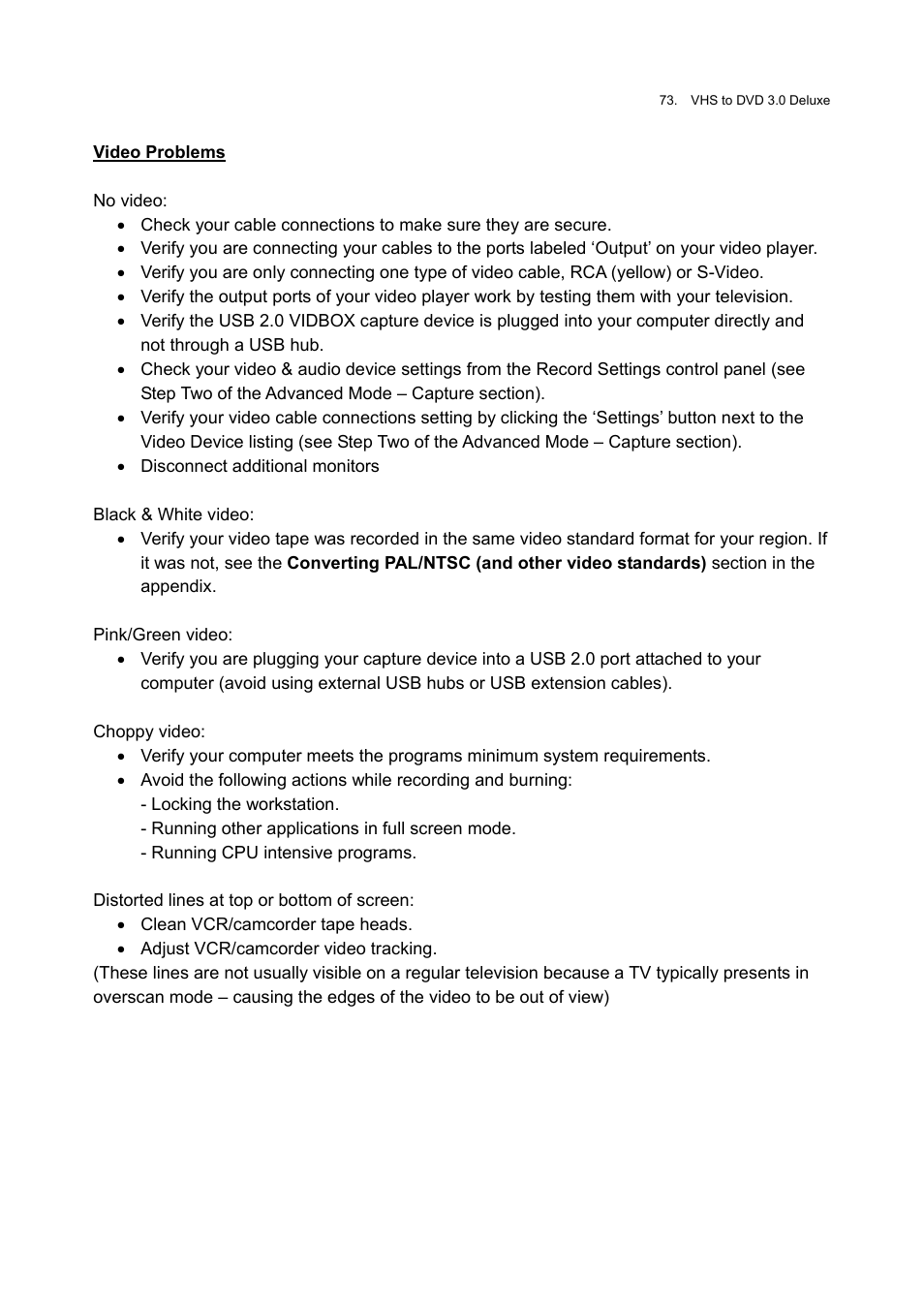 Honestech VHS to DVD 3.0 Deluxe User Manual | Page 73 / 83