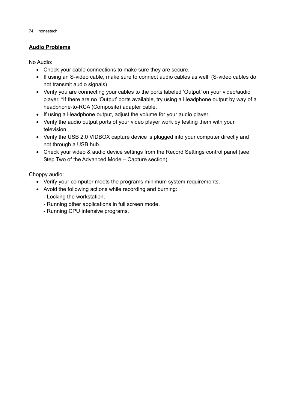 Honestech VHS to DVD 3.0 Deluxe User Manual | Page 74 / 83