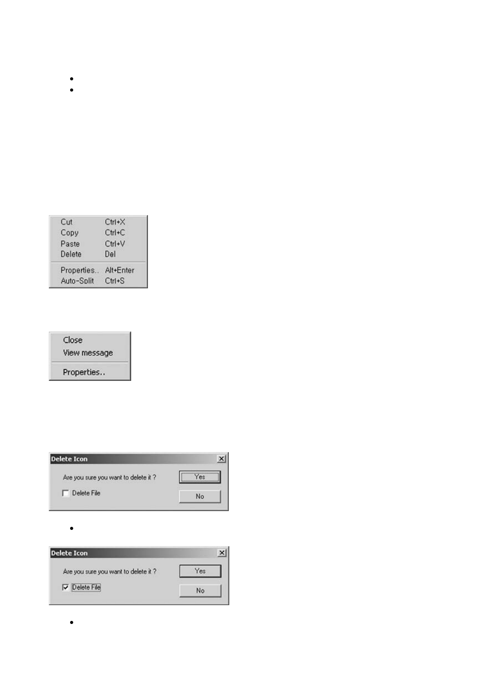 Popup menu, Delete file | Honestech Easy Video Editor 2.0 User Manual | Page 33 / 36