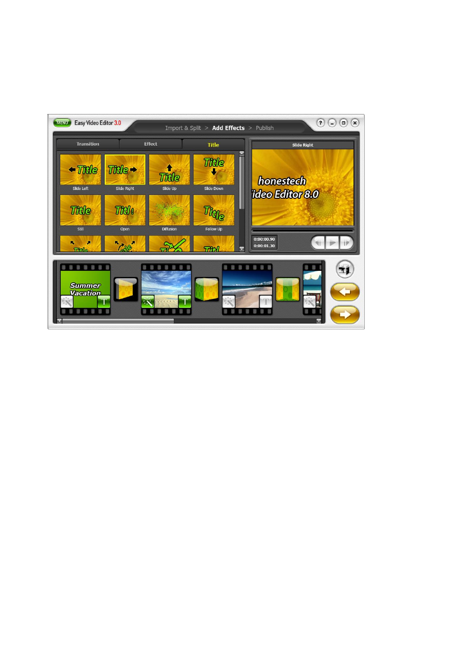 3 add effects | Honestech Easy Video Editor 3.0 User Manual | Page 21 / 43