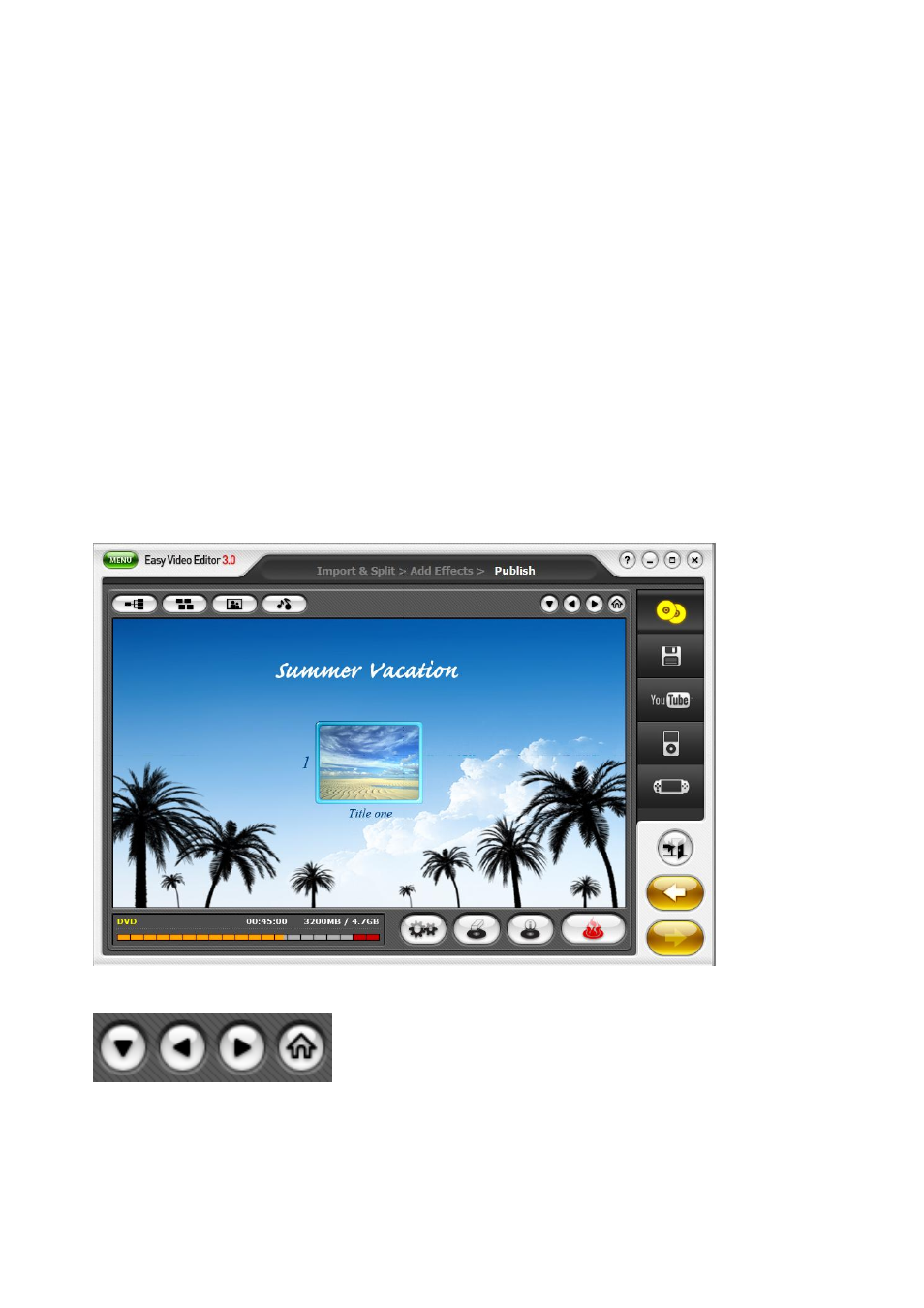 Publish, Publish to disc | Honestech Easy Video Editor 3.0 User Manual | Page 22 / 43