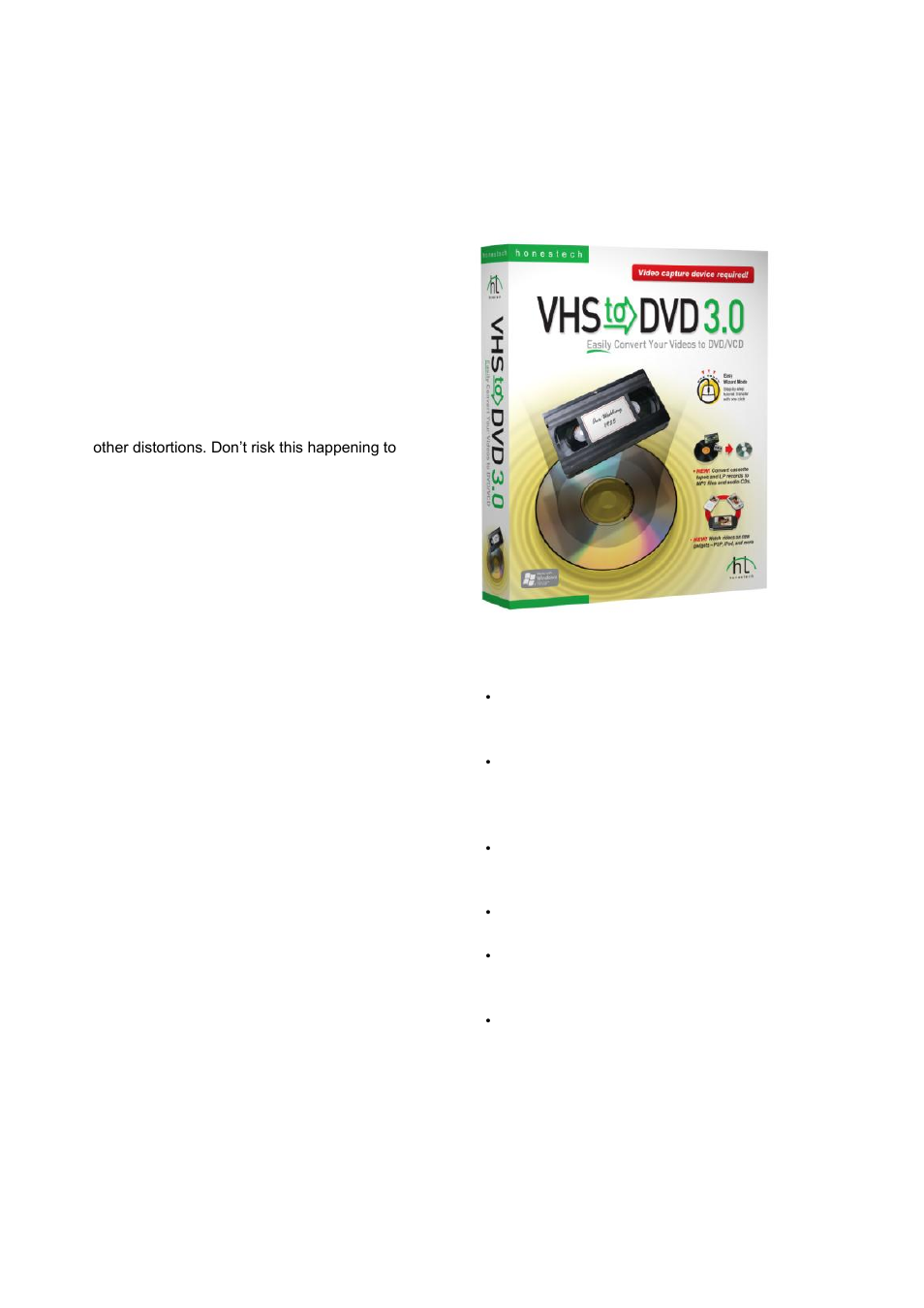 Vhs to dvd 3.0, Honestech | Honestech Fireman CD/DVD Burner 3.0 User Manual | Page 100 / 115