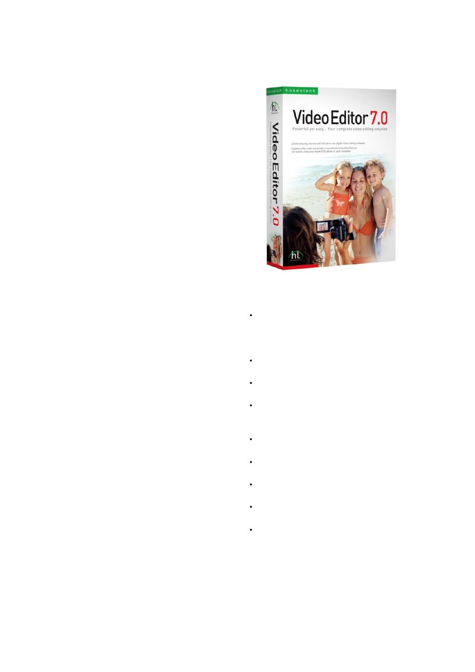 Video editor 7.0, Honestech | Honestech Fireman CD/DVD Burner 3.0 User Manual | Page 105 / 115