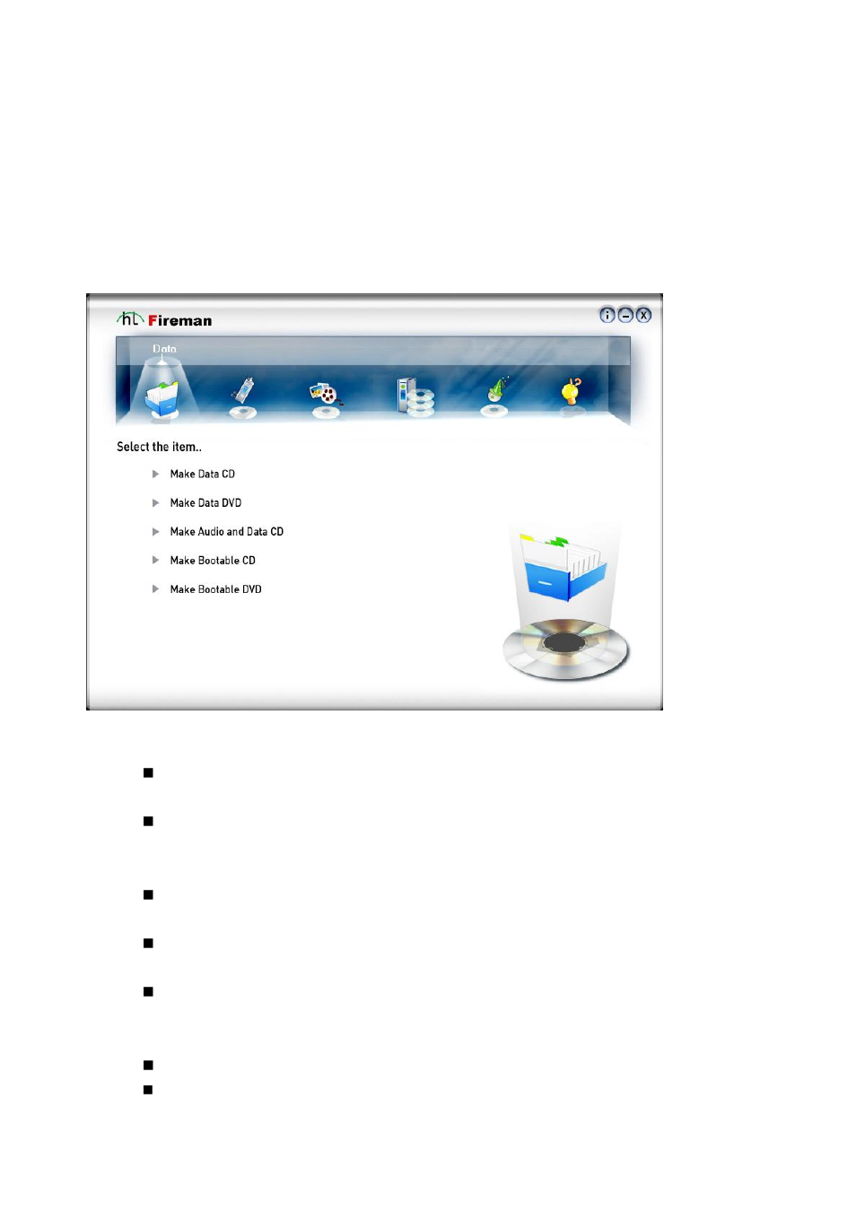 How to use honestech fireman cd/dvd burner 3.0 | Honestech Fireman CD/DVD Burner 3.0 User Manual | Page 14 / 115