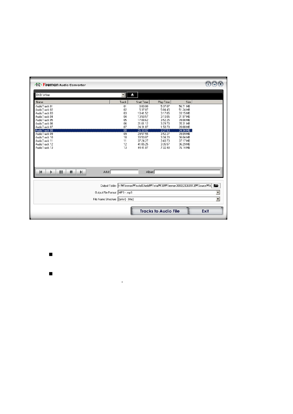 Importing audio from cd | Honestech Fireman CD/DVD Burner 3.0 User Manual | Page 39 / 115