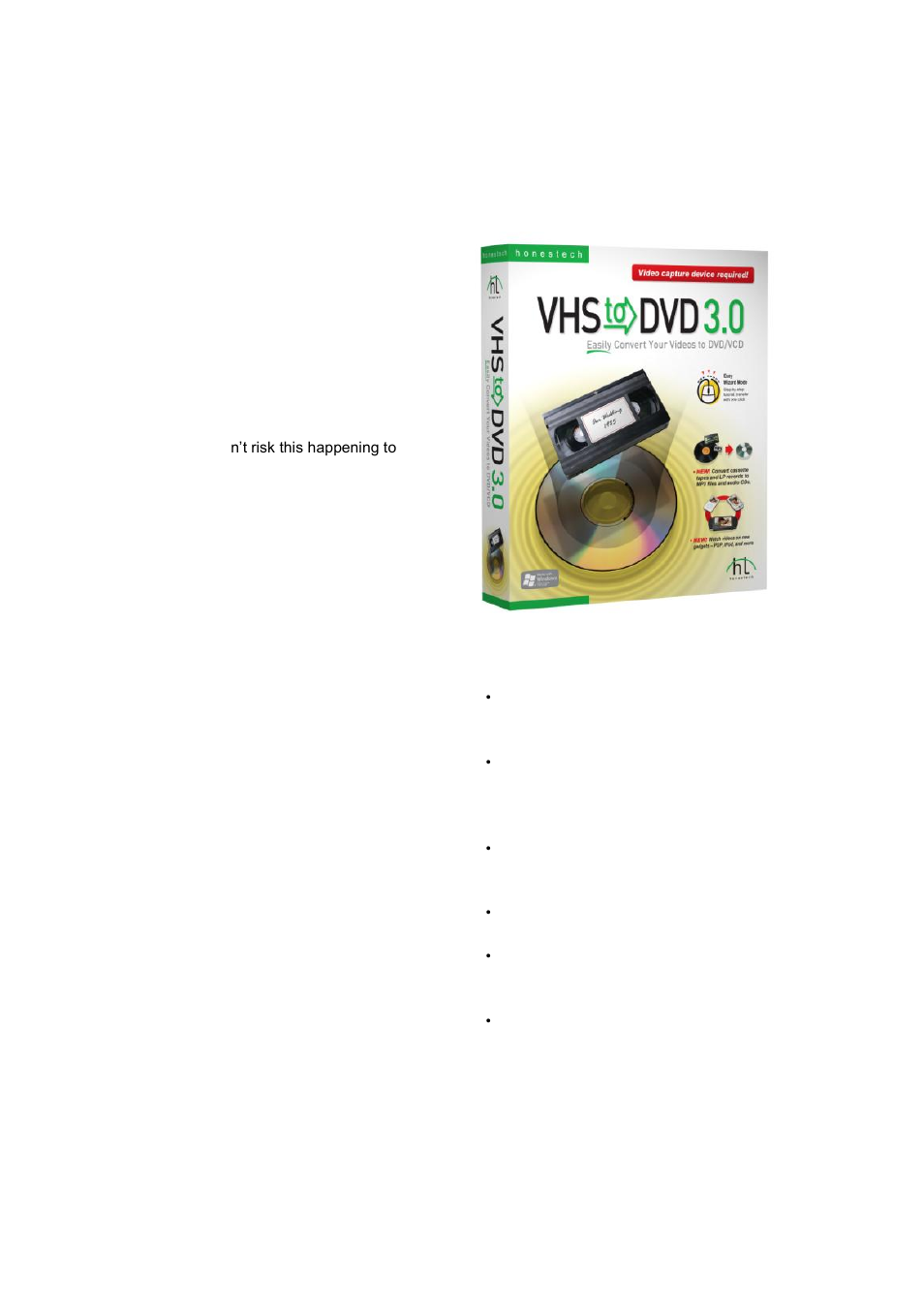 Vhs to dvd 3.0, Honestech | Honestech VHS to DVD Plus User Manual | Page 63 / 78