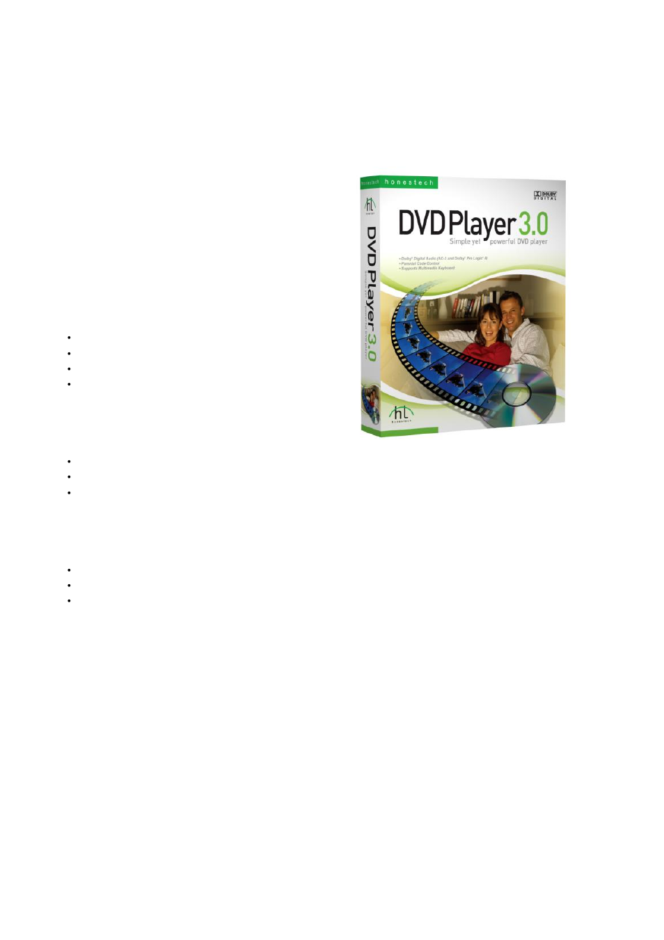 Dvd player 3.0, Honestech | Honestech VHS to DVD Plus User Manual | Page 74 / 78
