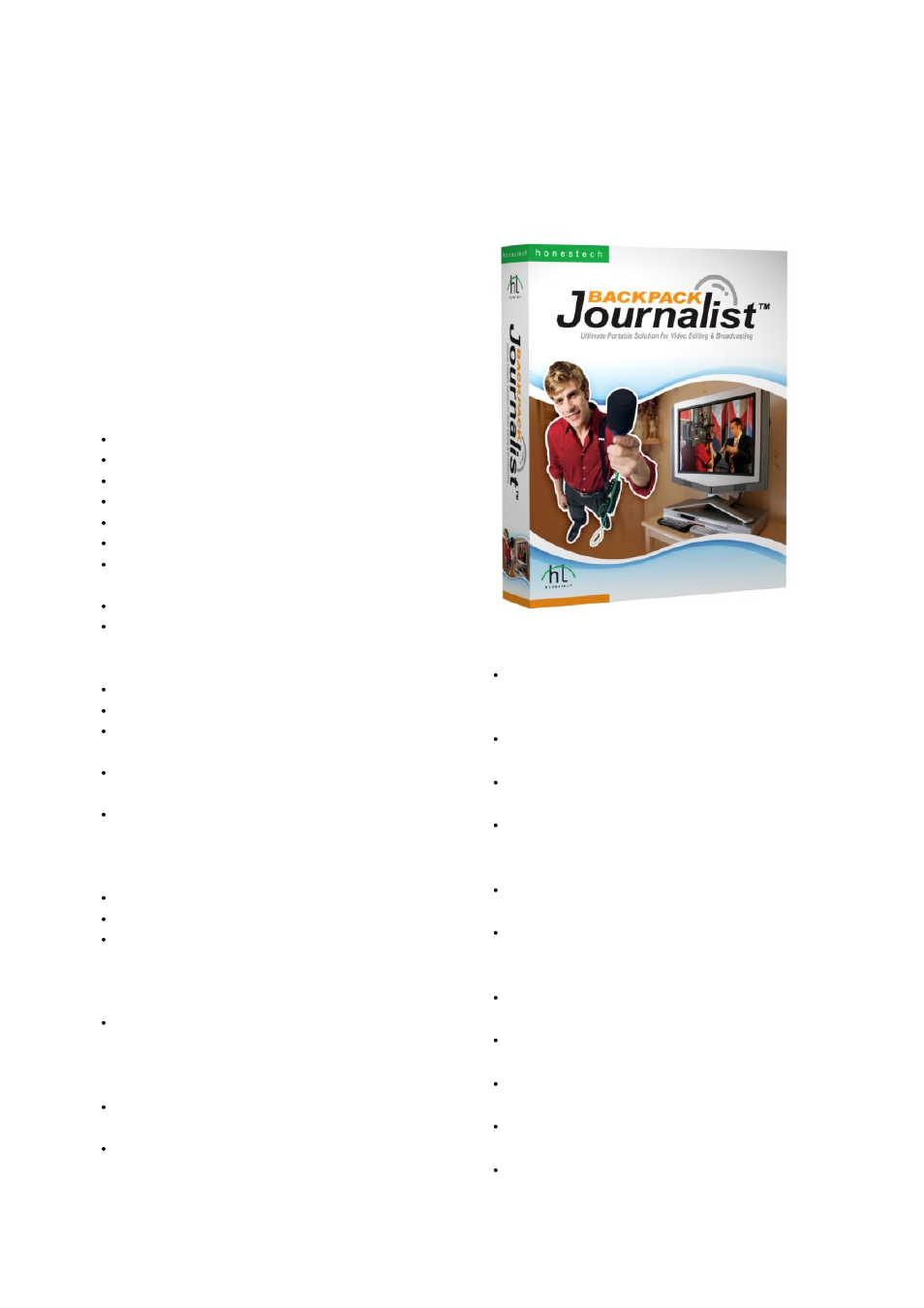 Coming soon, Backpack journalist, Honestech | Honestech VHS to DVD Plus User Manual | Page 77 / 78