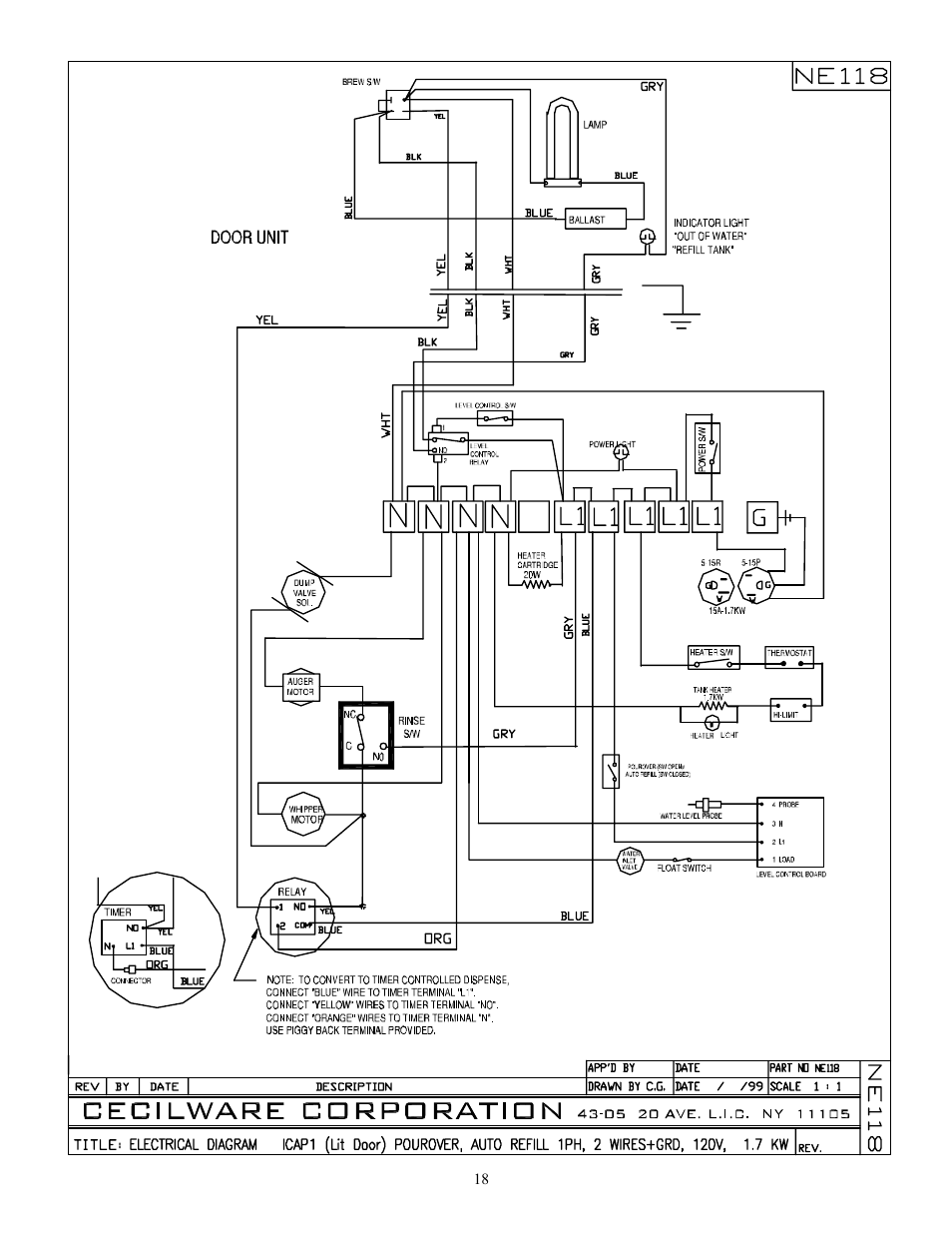 Cecilware WHIPPER User Manual | Page 18 / 18