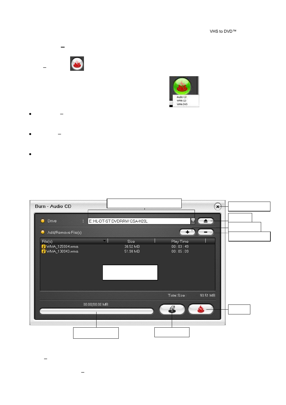 Step five – burn, Burn list | Honestech VHS to DVD 4.0 Deluxe User Manual | Page 51 / 69