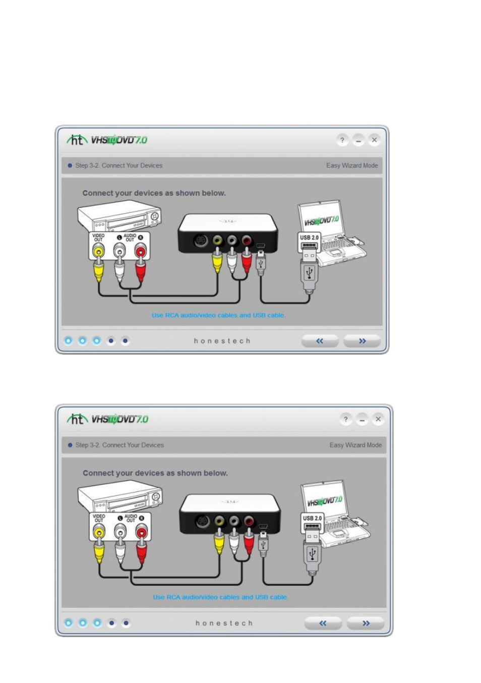 Step 3-2. connect your devices | Honestech VHS to DVD 7.0 Deluxe User Manual | Page 22 / 78