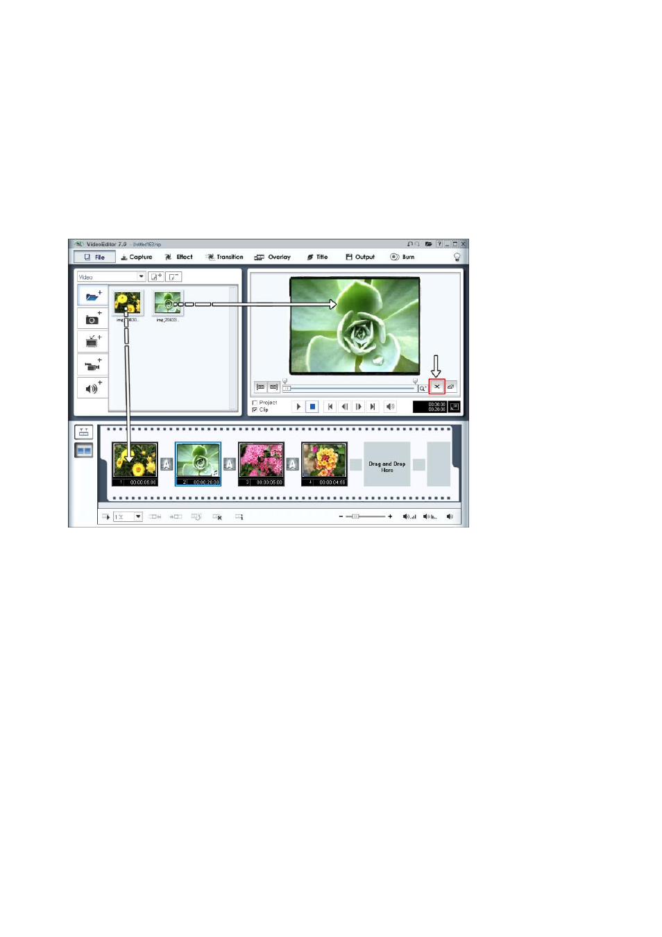 Adding to the storyboard or timeline | Honestech Video Editor 7.0 User Manual | Page 24 / 76