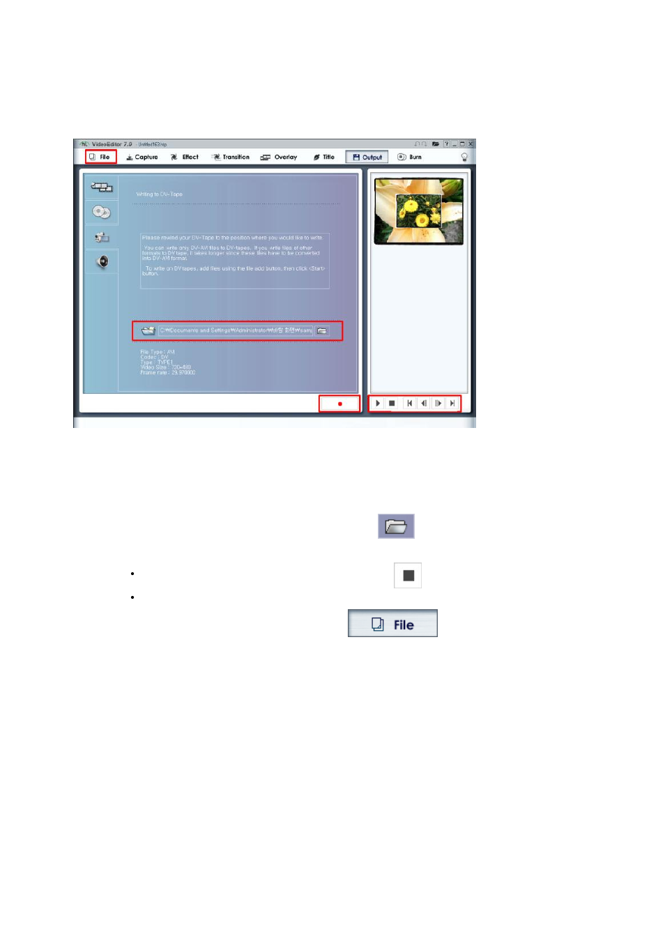 Writing to dv-tape | Honestech Video Editor 7.0 User Manual | Page 49 / 76