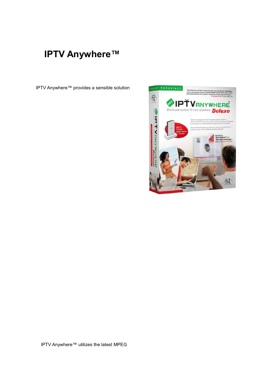 My- iptv anywhere™ deluxe, Honestech | Honestech Video Editor 7.0 User Manual | Page 70 / 76