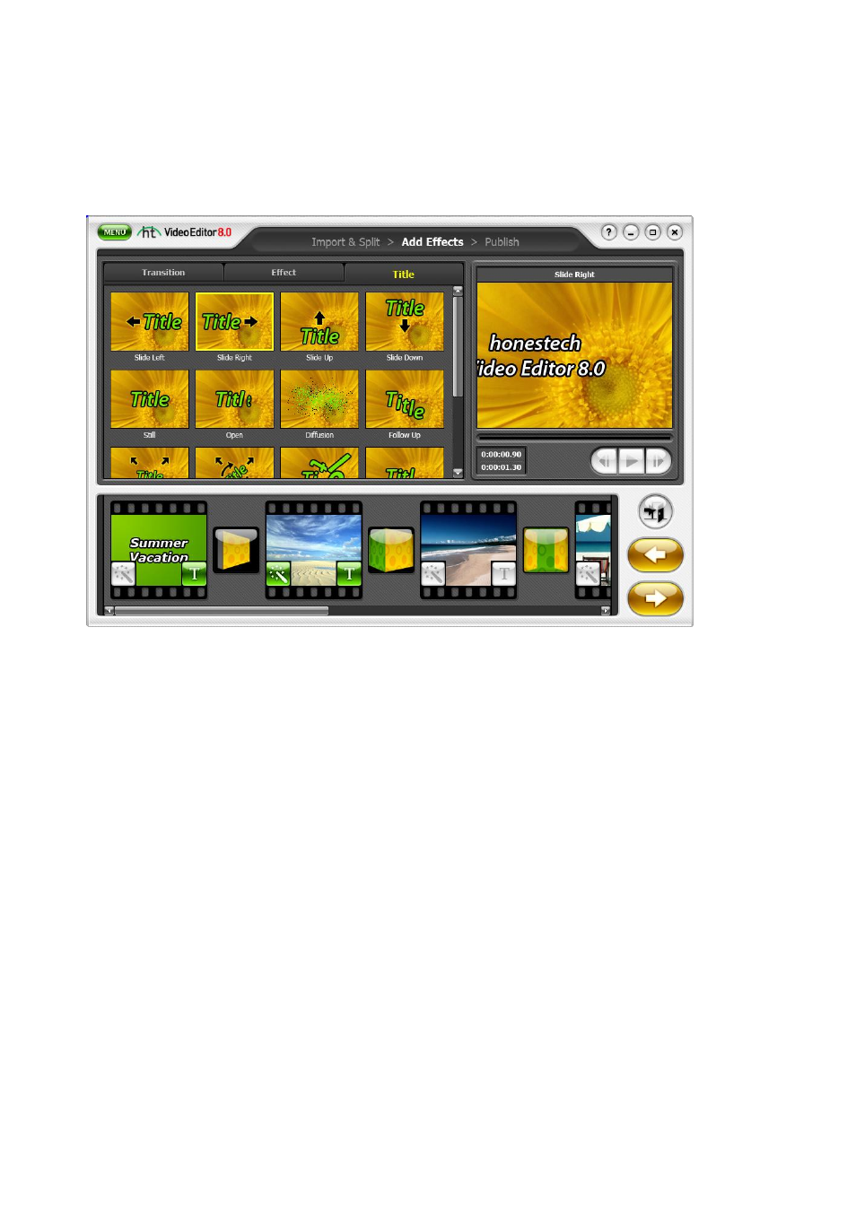 3 add effects | Honestech Video Editor 8.0 User Manual | Page 22 / 86