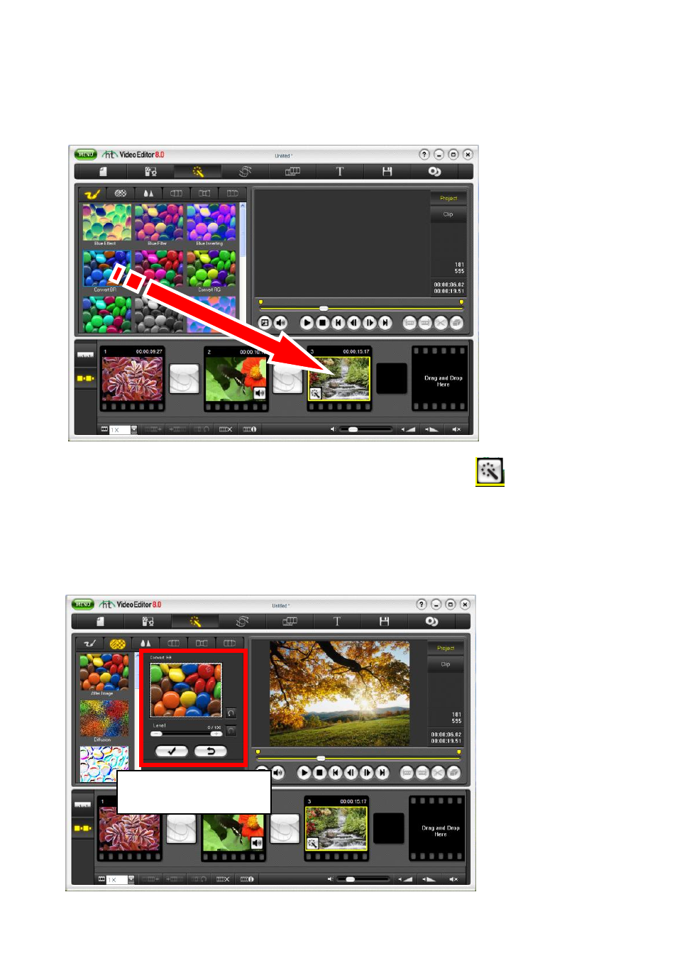 Effects control | Honestech Video Editor 8.0 User Manual | Page 55 / 86