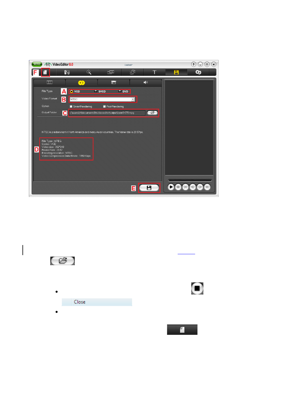 Burn disc | Honestech Video Editor 8.0 User Manual | Page 72 / 86