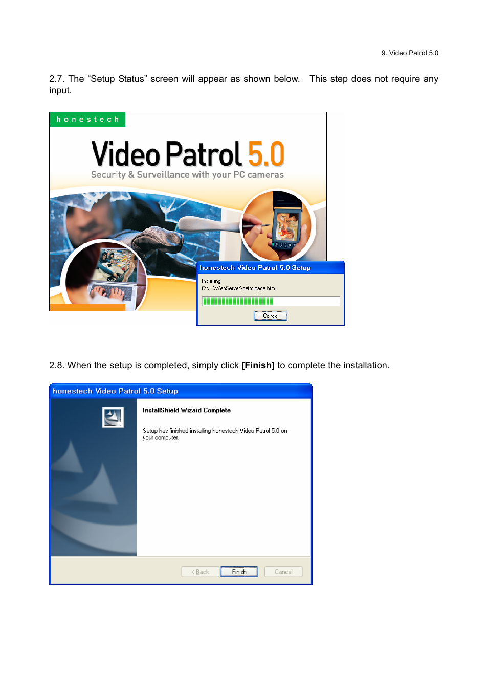 Honestech Video Patrol 5.0 User Manual | Page 9 / 55