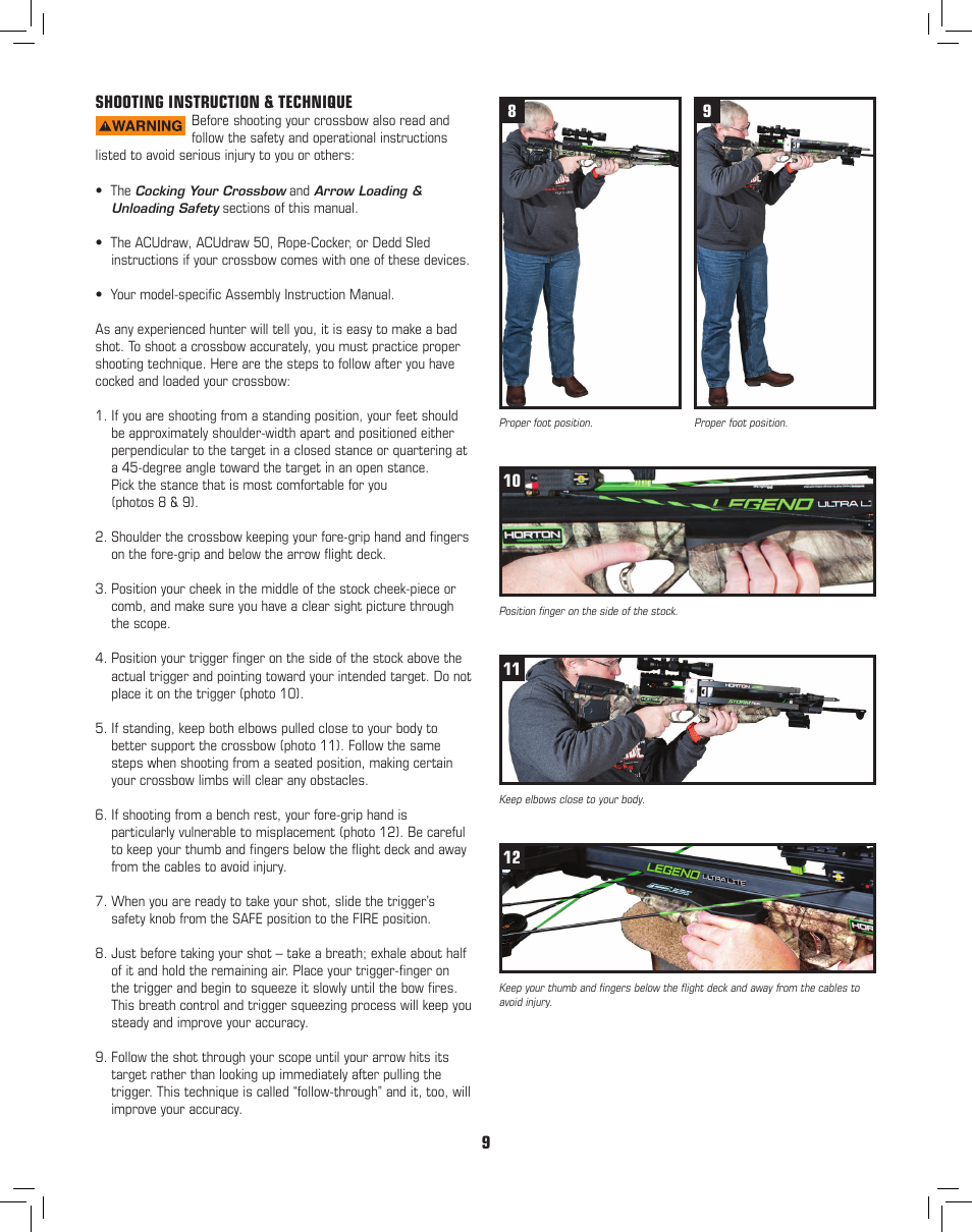 Horton General Crossbow User Manual | Page 9 / 16