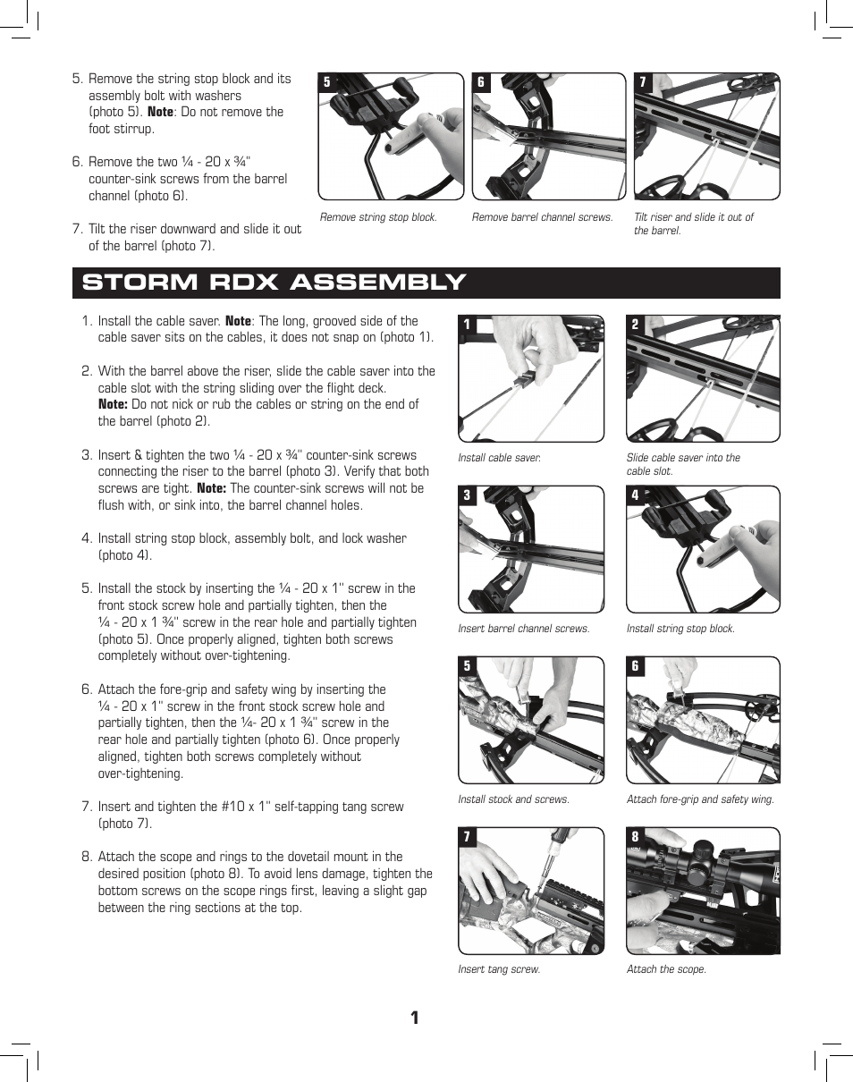 Storm rdx assembly | Horton Storm RDX User Manual | Page 2 / 4