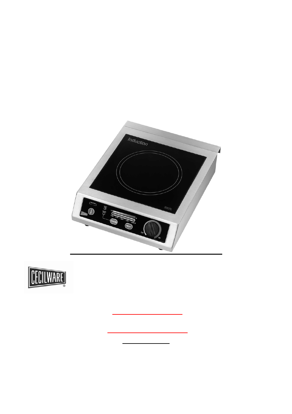 Cecilware IC-25A User Manual | 11 pages