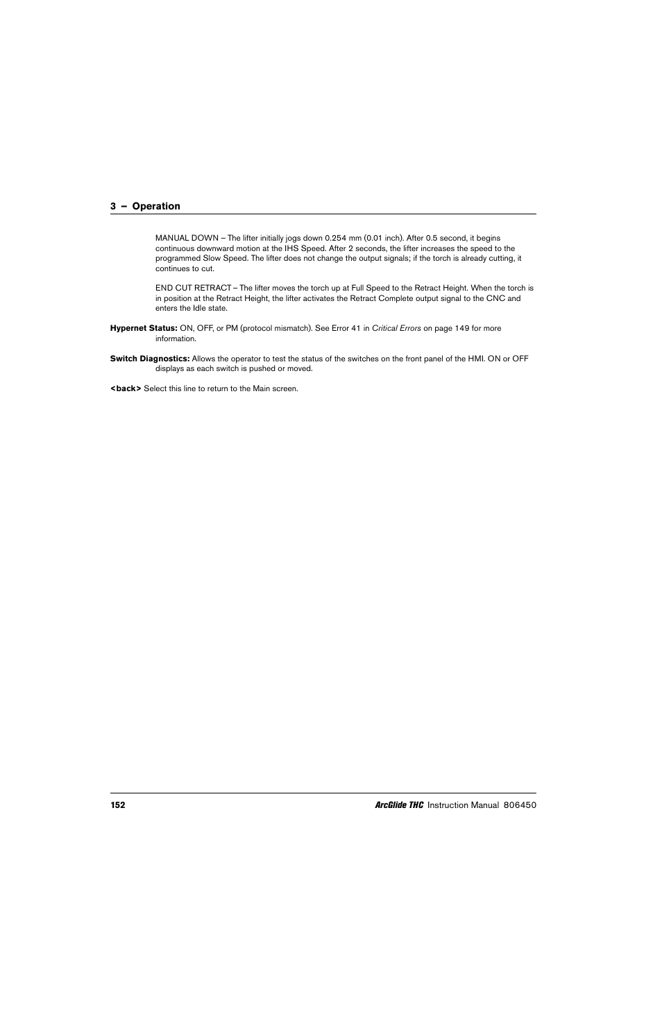 Hypertherm THC ArcGlide User Manual | Page 152 / 288