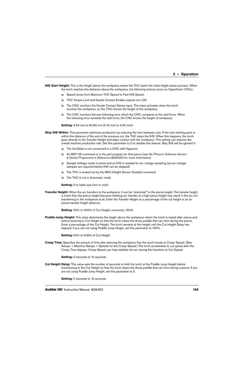 Hypertherm THC ArcGlide User Manual | Page 159 / 288