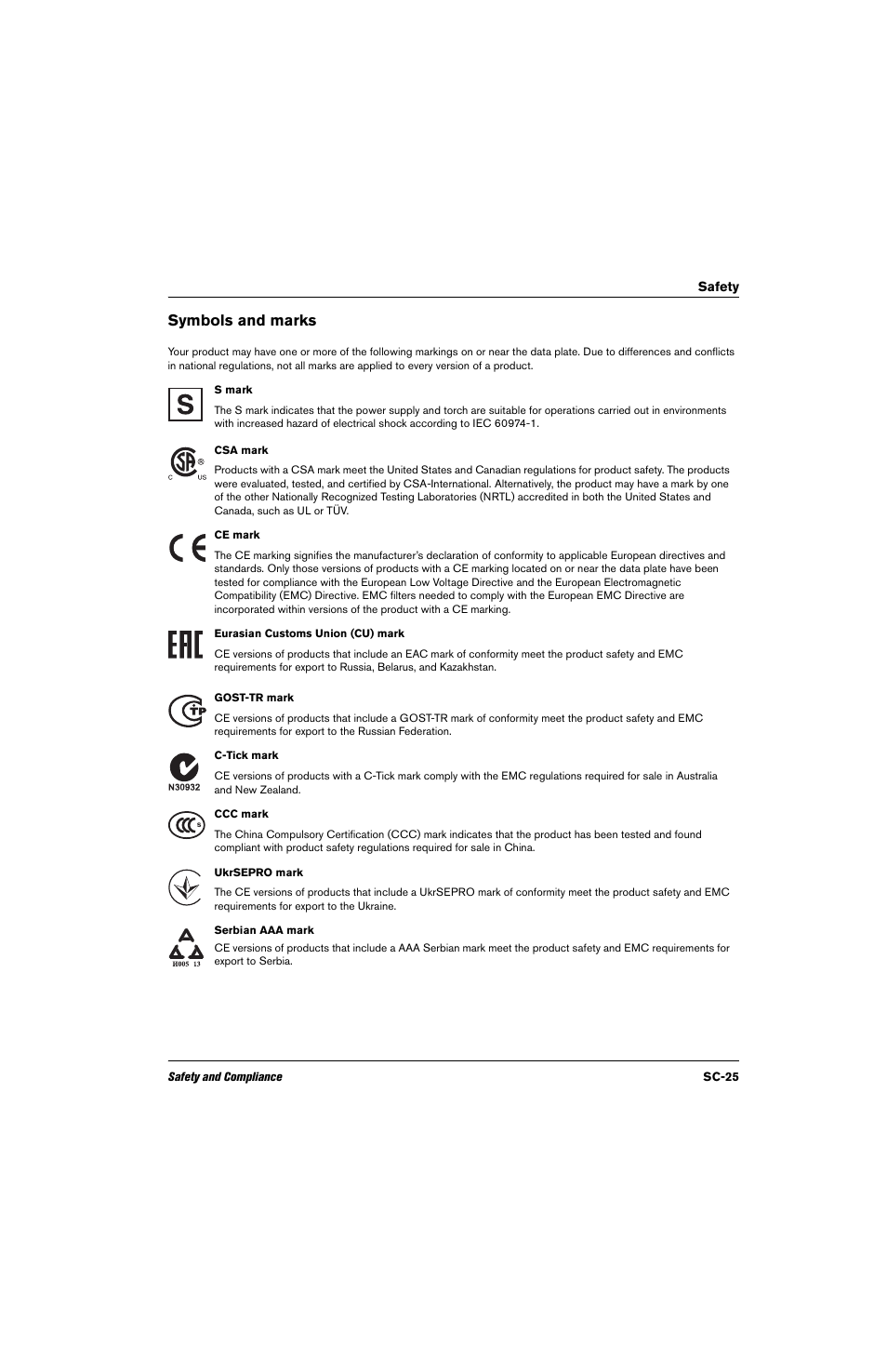 Symbols and marks | Hypertherm THC ArcGlide User Manual | Page 25 / 288