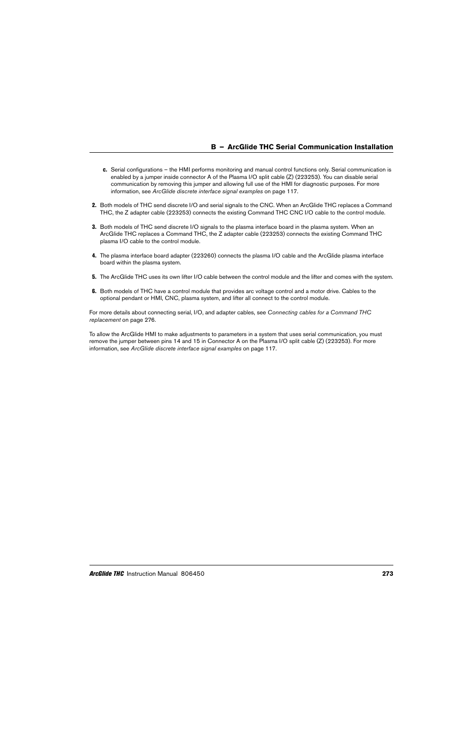 Hypertherm THC ArcGlide User Manual | Page 273 / 288
