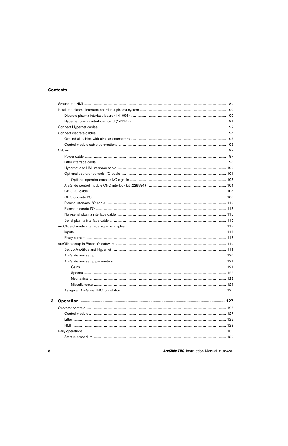 Hypertherm THC ArcGlide User Manual | Page 8 / 288