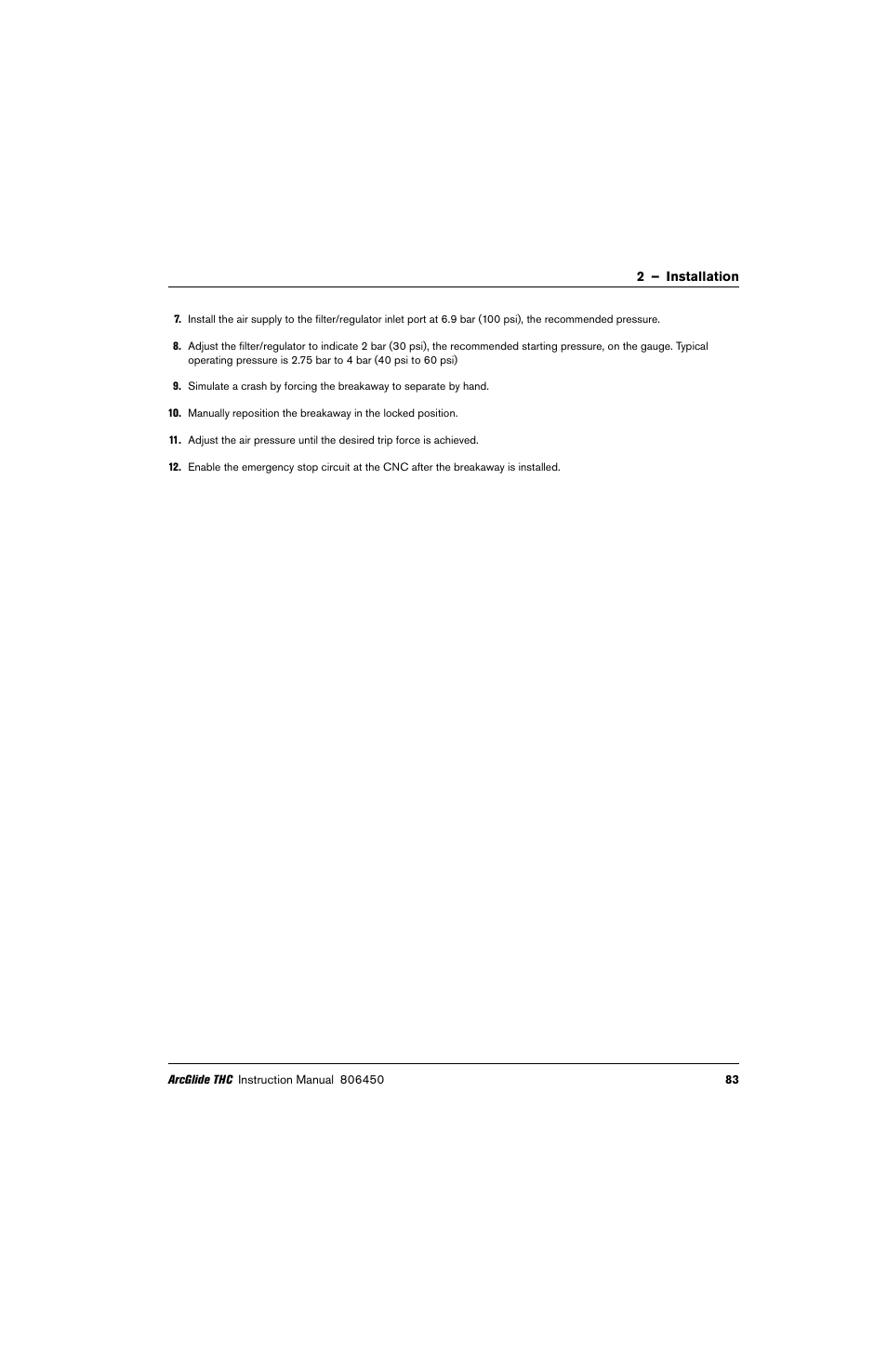 Hypertherm THC ArcGlide User Manual | Page 83 / 288