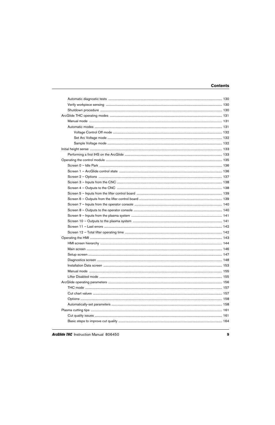 Hypertherm THC ArcGlide User Manual | Page 9 / 288