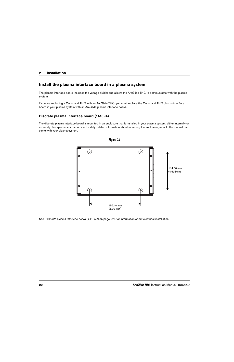 Discrete plasma interface board (141094) | Hypertherm THC ArcGlide User Manual | Page 90 / 288