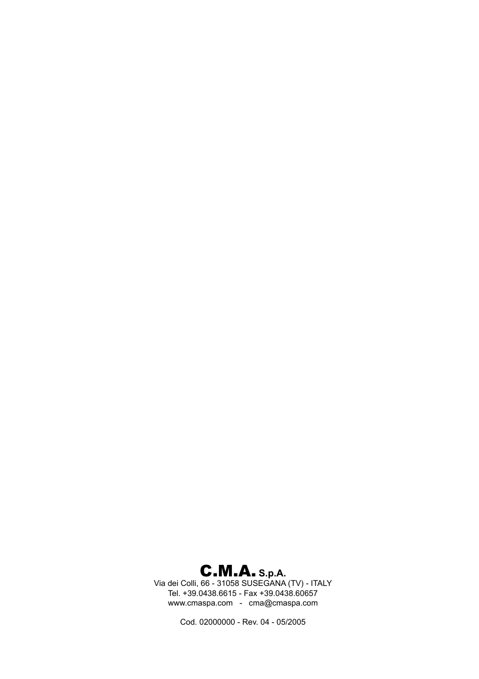 C.m.a | Cecilware VAE-J1 User Manual | Page 24 / 24