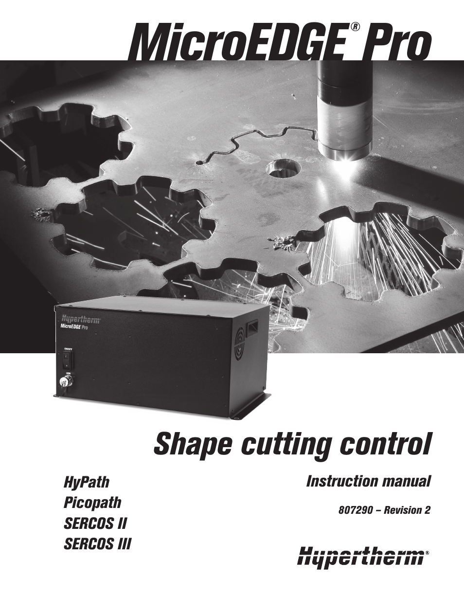 Hypertherm MicroEDGE Pro Shape Cutting Control Rev.2 User Manual | 182 pages