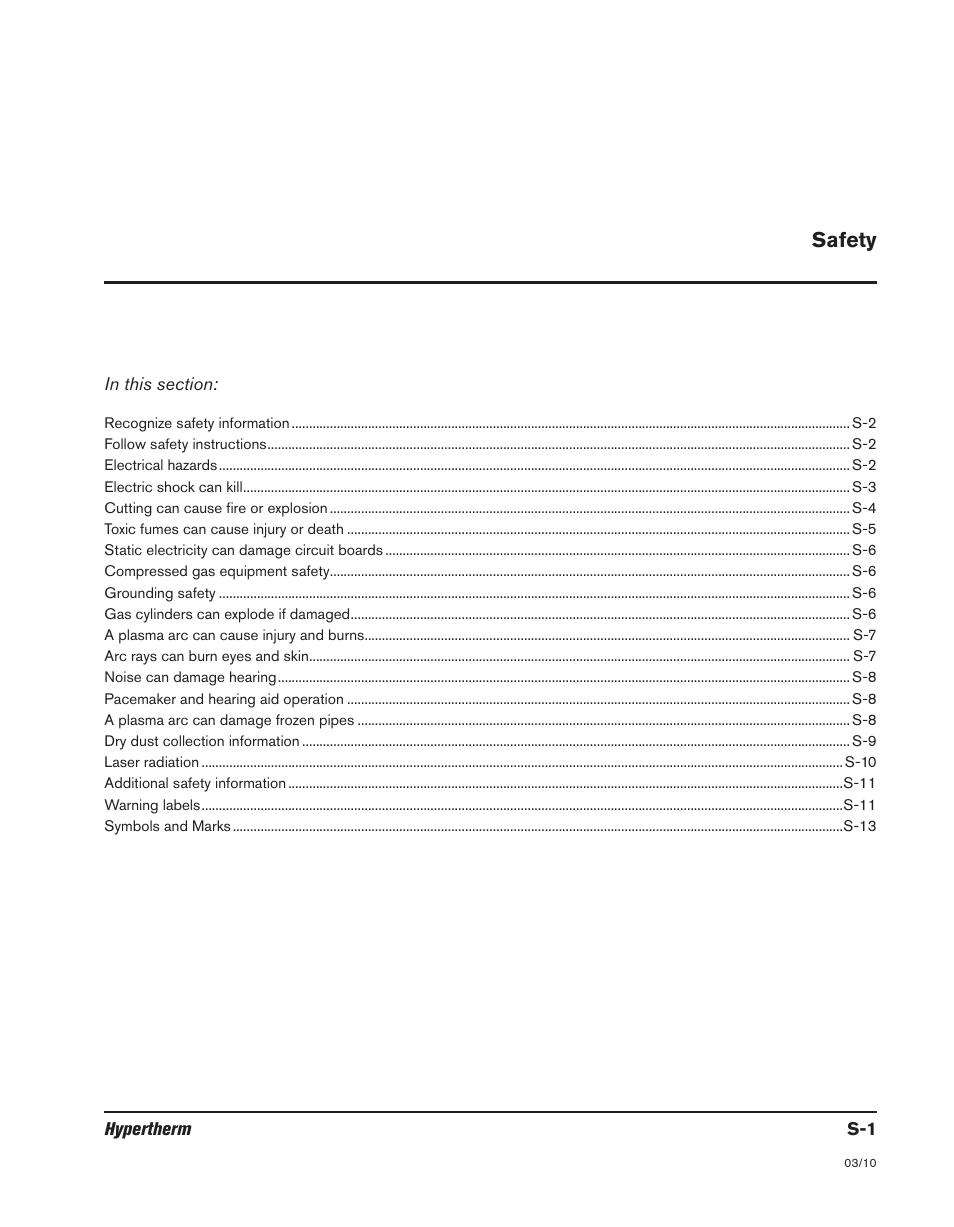 Safety | Hypertherm MicroEDGE Pro Shape Cutting Control Rev.2 User Manual | Page 11 / 182